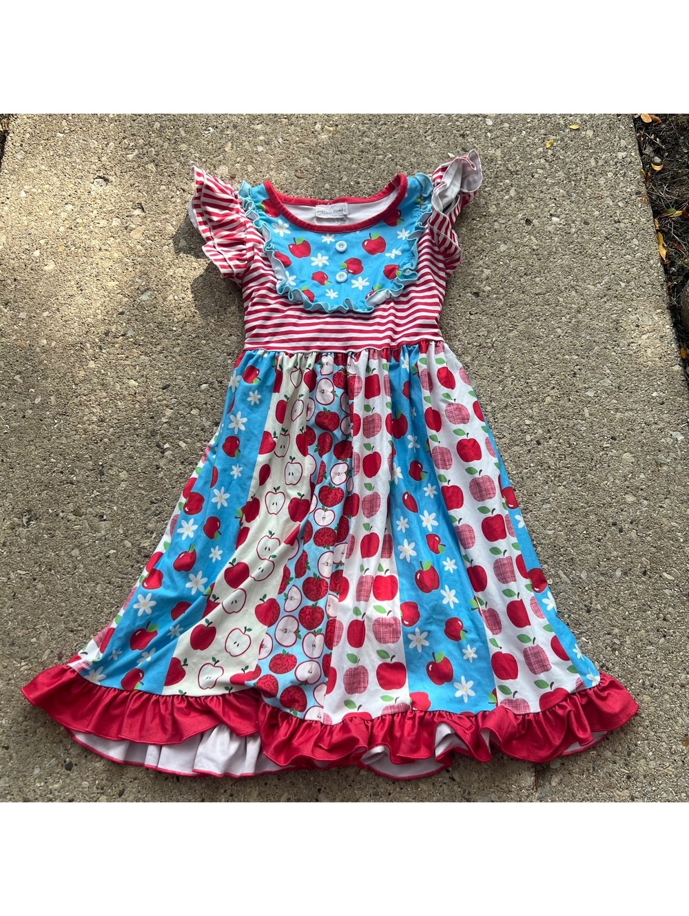 Y2K whimsical apple jack dress